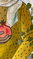 Noora with two pomegranates