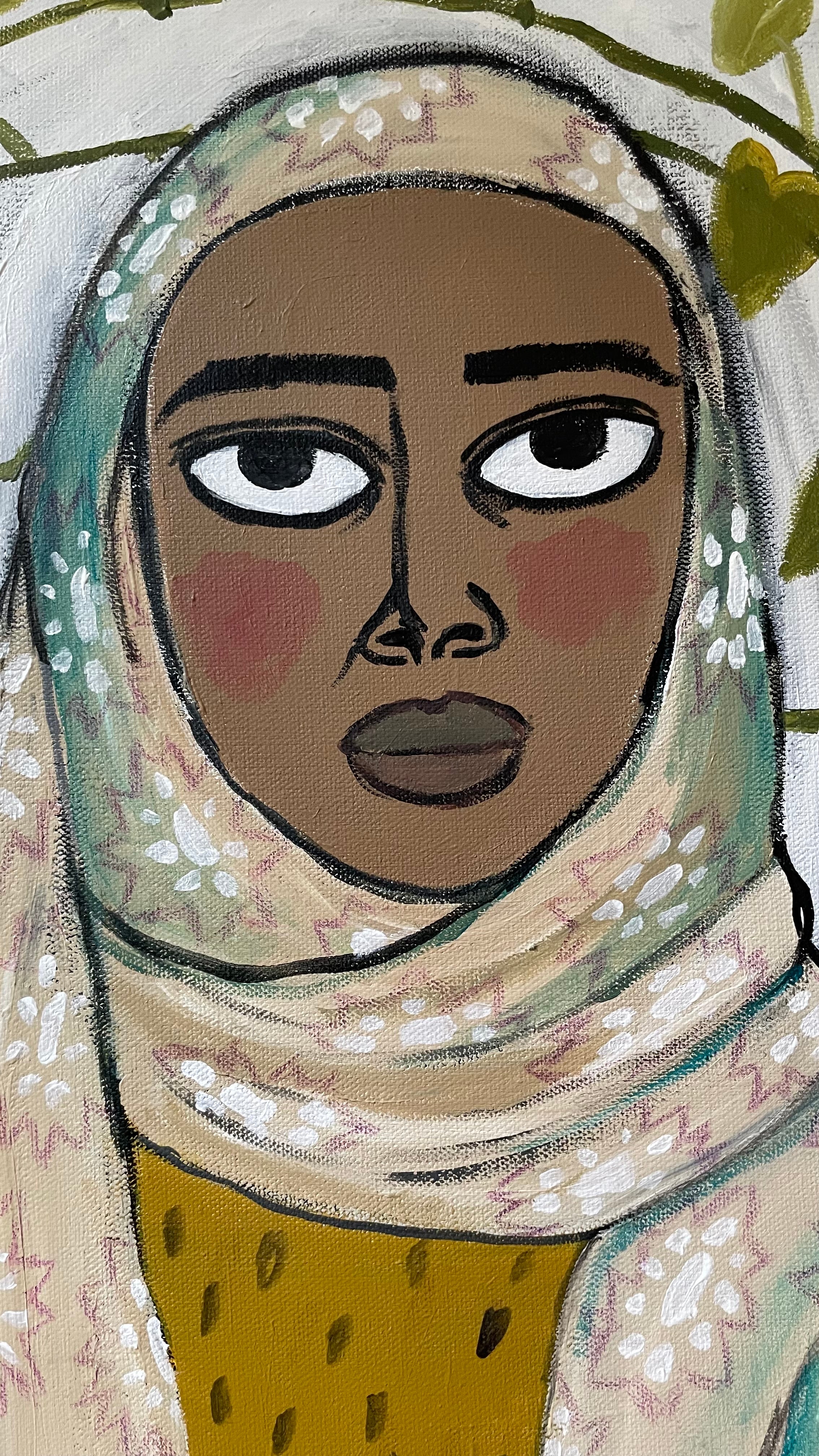 Noora with two pomegranates