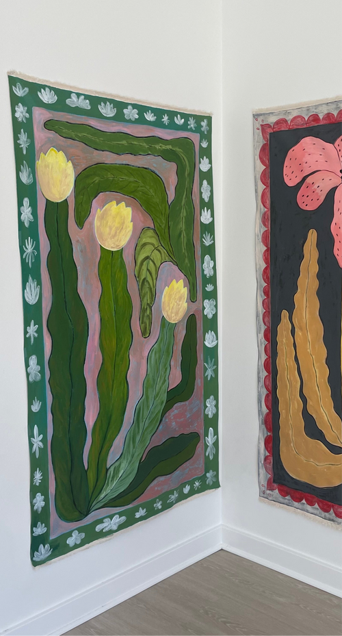 Three yellow flowers tapestry