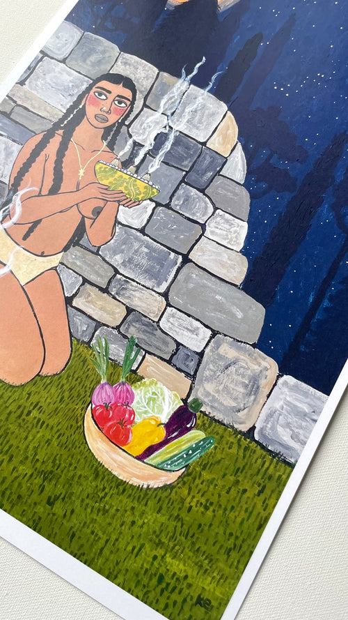 Nag Champa (Blood Moon) print