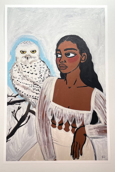Snowy owl print