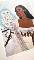 Snowy owl print