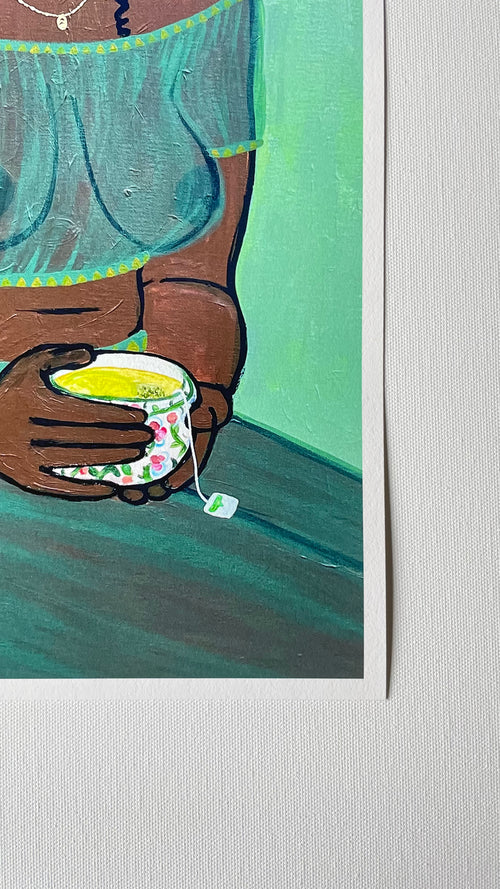 Green tea print