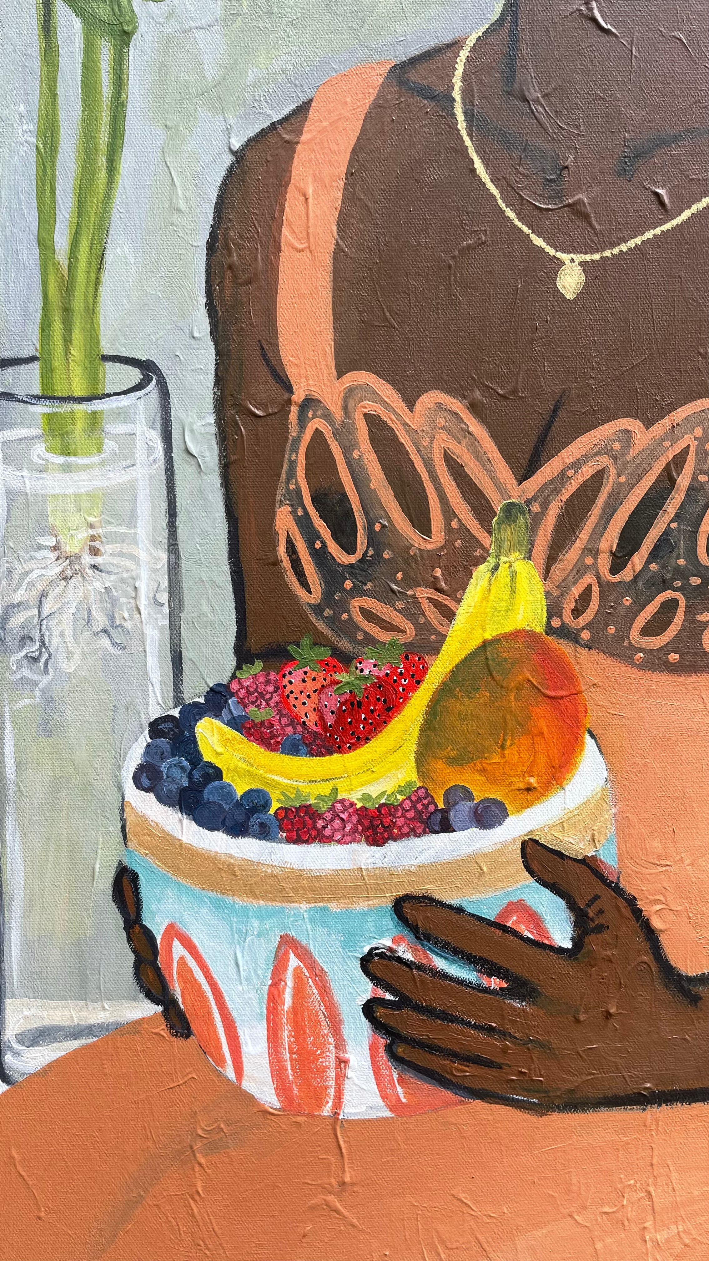 Berries banana and mango